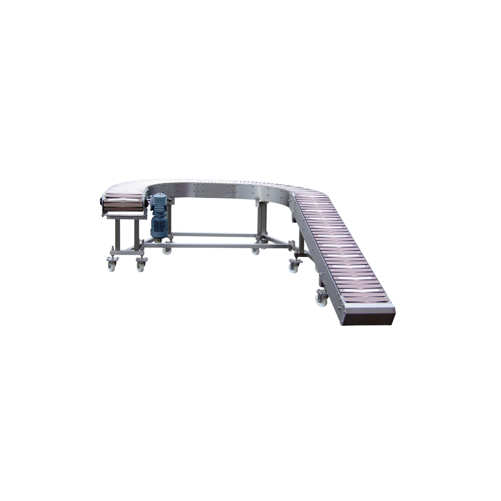 Convoyeurs à chaîne à palettes – Fluidité et fiabilité pour le transport de produits emballés